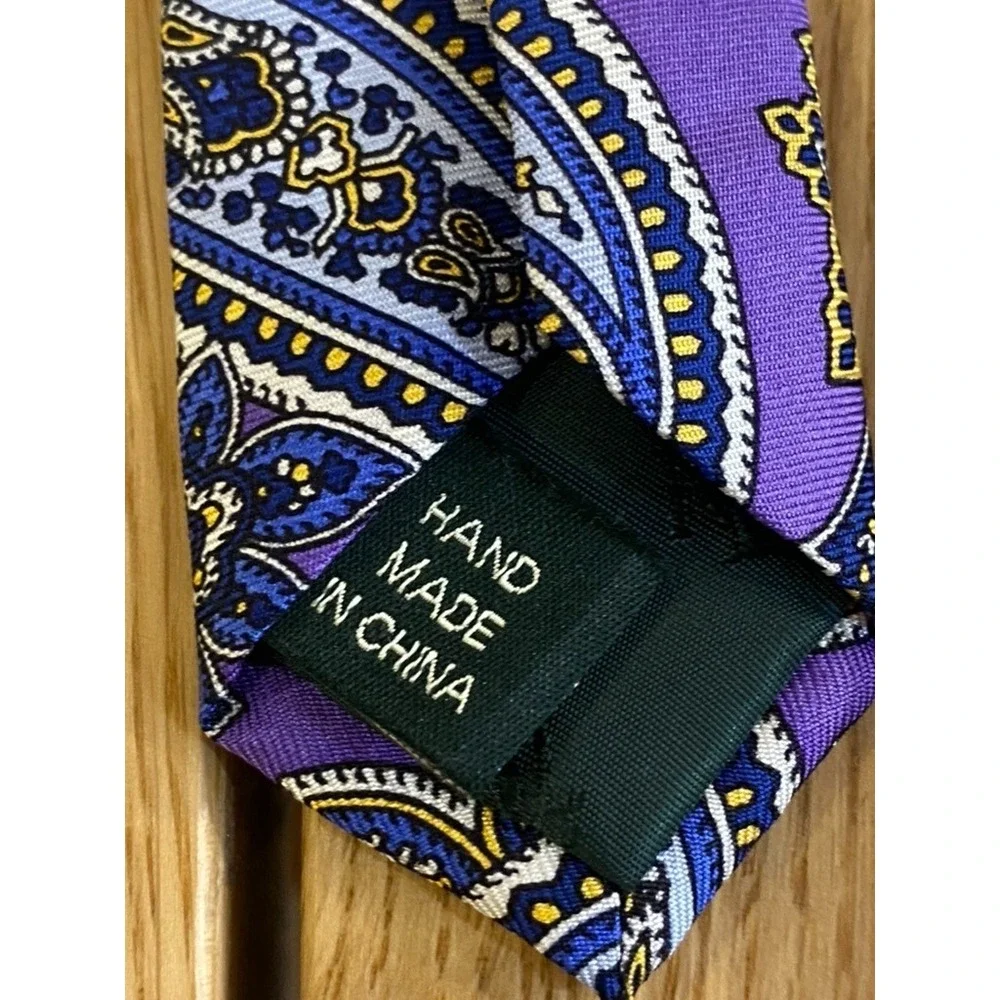 Lauren Ralph Lauren Paisley Purple Tie 3.5